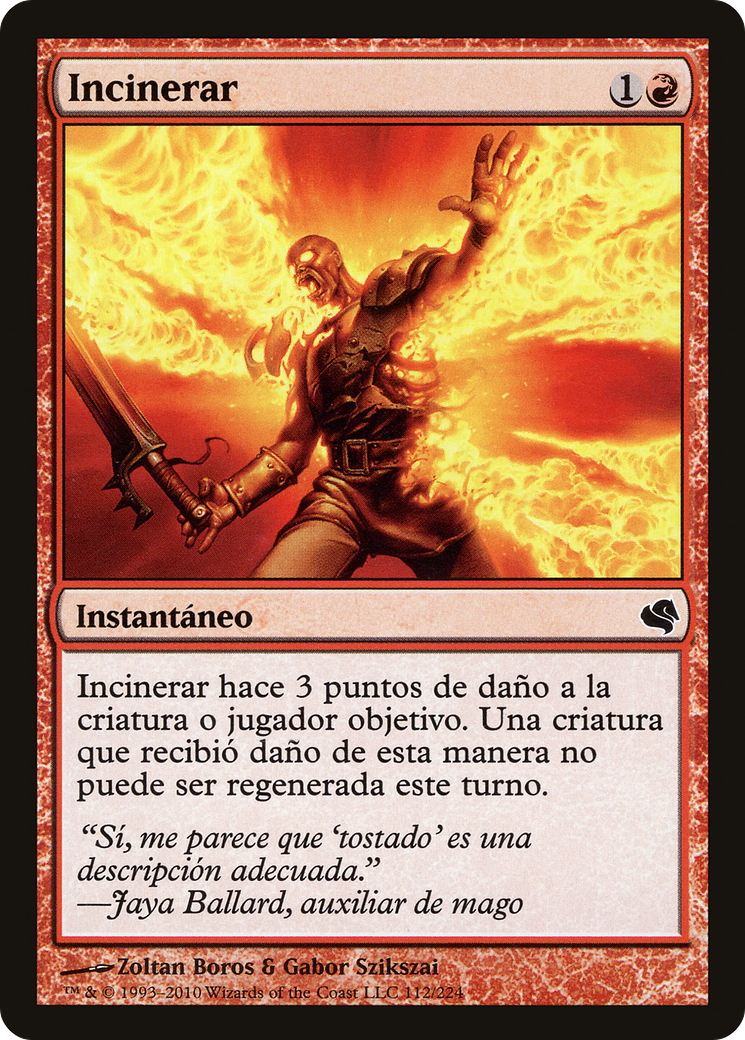 Image of Incinerate (Spanish) - 