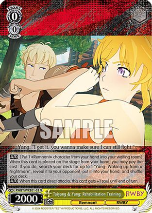 Image of Taiyang & Yang: Rehabilitation Training (RWBY/WXE01-03 N) - RWBY Premium Booster