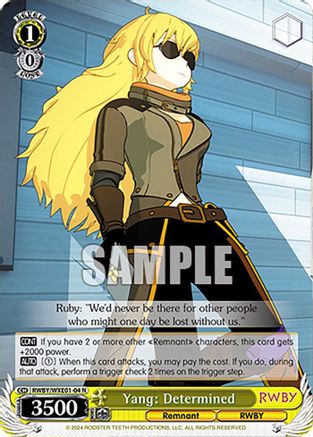 Image of Yang: Determined (RWBY/WXE01-04 N) - RWBY Premium Booster