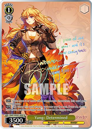 Image of Yang: Determined (SP) (RWBY/WXE01-04SP SP) - RWBY Premium Booster