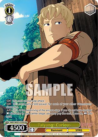 Image of Taiyang: Curious (OFR) (RWBY/WXE01-07OFR OFR) - RWBY Premium Booster