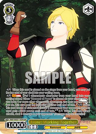 Image of Jaune: Working Together (OFR) (RWBY/WXE01-10OFR OFR) - RWBY Premium Booster