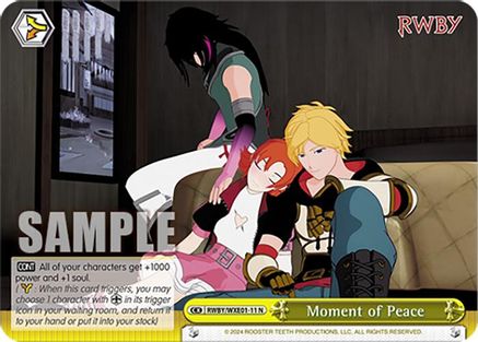 Image of Moment of Peace (RWBY/WXE01-11 N) - RWBY Premium Booster