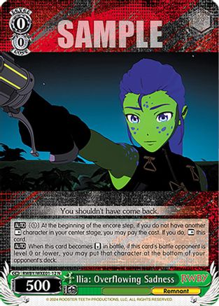 Image of Ilia: Overflowing Sadness (RWBY/WXE01-12 N) - RWBY Premium Booster