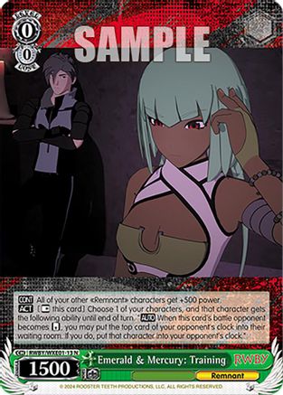 Image of Emerald & Mercury: Training (RWBY/WXE01-13 N) - RWBY Premium Booster