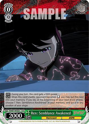 Image of Ren: Semblance Awakened (RWBY/WXE01-14 N) - RWBY Premium Booster
