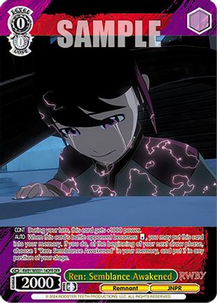 Image of Ren: Semblance Awakened (OFR) (RWBY/WXE01-14OFR OFR) - RWBY Premium Booster