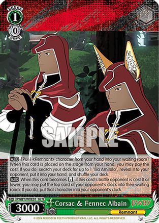 Image of Corsac & Fennec Albain (RWBY/WXE01-16 N) - RWBY Premium Booster
