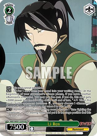 Image of Li Ren (OFR) (RWBY/WXE01-22OFR OFR) - RWBY Premium Booster