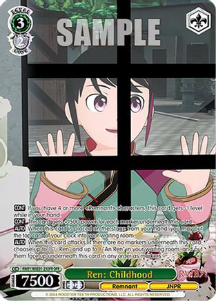 Image of Ren: Childhood (OFR) (RWBY/WXE01-23OFR OFR) - RWBY Premium Booster