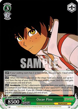 Image of Oscar Pine (RWBY/WXE01-24 N) - RWBY Premium Booster