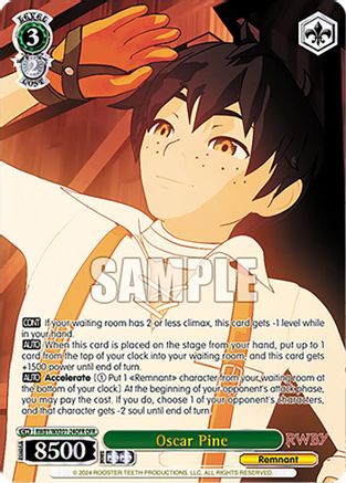 Image of Oscar Pine (OFR) (RWBY/WXE01-24OFR OFR) - RWBY Premium Booster