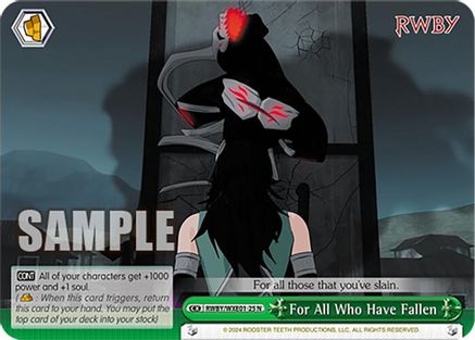 Image of For All Who Have Fallen (RWBY/WXE01-25 N) - RWBY Premium Booster