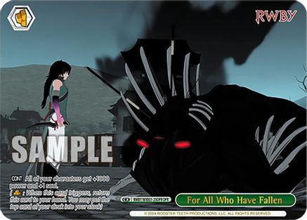 Image of For All Who Have Fallen (OFR) (RWBY/WXE01-25OFR OFR) - RWBY Premium Booster