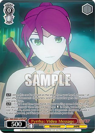 Image of Pyrrha: Video Message (OFR) (RWBY/WXE01-27OFR OFR) - RWBY Premium Booster