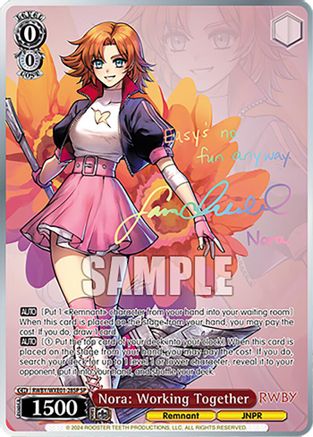 Image of Nora: Working Together (SP) (RWBY/WXE01-28SP SP) - RWBY Premium Booster