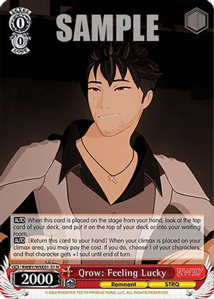Image of Qrow: Feeling Lucky (RWBY/WXE01-31 N) - RWBY Premium Booster
