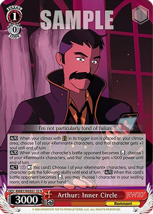 Image of Arthur: Inner Circle (RWBY/WXE01-32 N) - RWBY Premium Booster