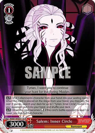 Image of Salem: Inner Circle (RWBY/WXE01-33 N) - RWBY Premium Booster