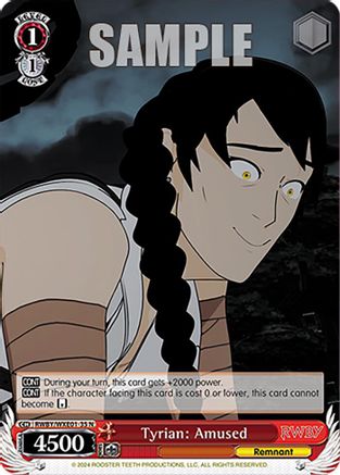 Image of Tyrian: Amused (RWBY/WXE01-35 N) - RWBY Premium Booster