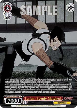 Image of Tyrian: Evenly Matched (OFR) (RWBY/WXE01-37OFR OFR) - RWBY Premium Booster