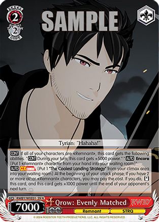 Image of Qrow: Evenly Matched (RWBY/WXE01-39 N) - RWBY Premium Booster