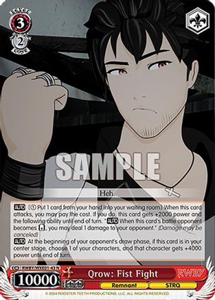 Image of Qrow: Fist Fight (RWBY/WXE01-43 N) - RWBY Premium Booster