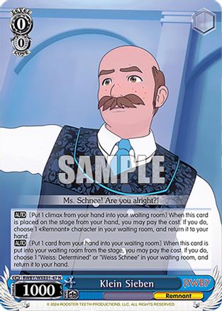 Image of Klein Sieben (RWBY/WXE01-47 N) - RWBY Premium Booster