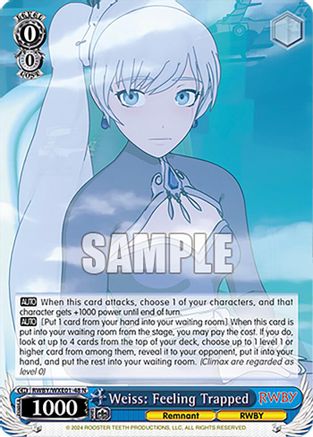 Image of Weiss: Feeling Trapped (RWBY/WXE01-48 N) - RWBY Premium Booster
