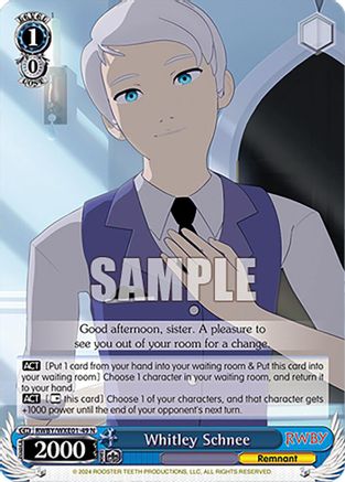 Image of Whitley Schnee (RWBY/WXE01-49 N) - RWBY Premium Booster