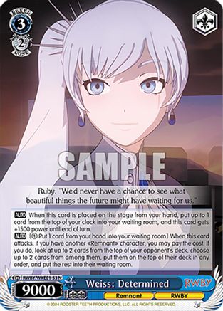 Image of Weiss: Determined (RWBY/WXE01-53 N) - RWBY Premium Booster