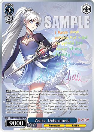 Image of Weiss: Determined (SP) (RWBY/WXE01-53SP SP) - RWBY Premium Booster