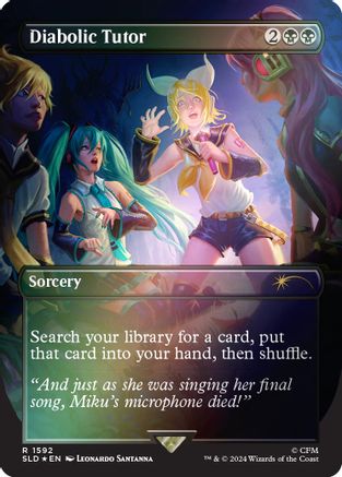 Image of Diabolic Tutor (1592) (Rainbow Foil) (SLD-1592) - Secret Lair Drop Series Foil