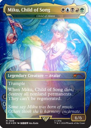 Image of Miku, Child of Song - Child of Alara (Rainbow Foil) (SLD-1599) - Secret Lair Drop Series Foil