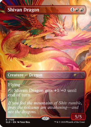 Image of Shivan Dragon (Rainbow Foil) (SLD-1709) - Secret Lair Drop Series Foil