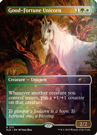 Image of Good-Fortune Unicorn (Rainbow Foil) (SLD-1711) - Secret Lair Drop Series Foil