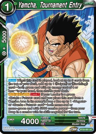 Image of Yamcha, Tournament Entry (BT25-081) - Legend of the Dragon Balls Foil