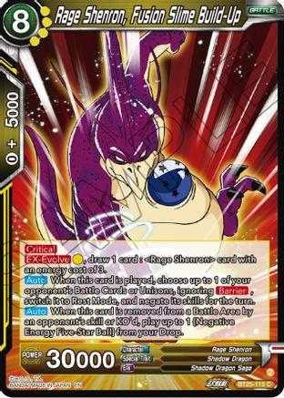 Image of Rage Shenron, Fusion Slime Build-Up (BT25-115) - Legend of the Dragon Balls Foil