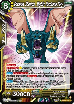 Image of Oceanus Shenron, Mighty Hurricane Fury (BT25-116) - Legend of the Dragon Balls Foil