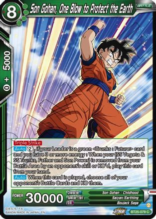 Image of Son Gohan, One Blow to Protect the Earth (BT25-079) - Legend of the Dragon Balls