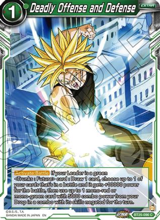 Image of Deadly Offense and Defense (BT25-096) - Legend of the Dragon Balls Foil