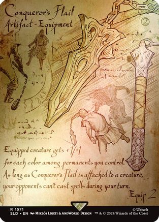 Image of Conqueror's Flail (Rainbow Foil) (SLD-1571) - Secret Lair Drop Series Foil
