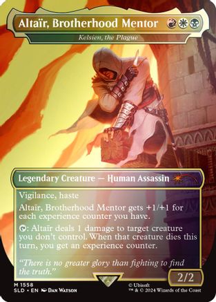 Image of Altair, Brotherhood Mentor - Kelsien, the Plague (Rainbow Foil) (SLD-1558) - Secret Lair Drop Series Foil