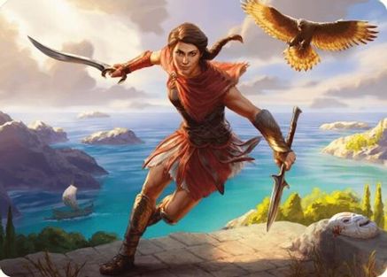Image of Kassandra, Eagle Bearer Art Card (ASACR-006) - Assassin's Creed Art Series