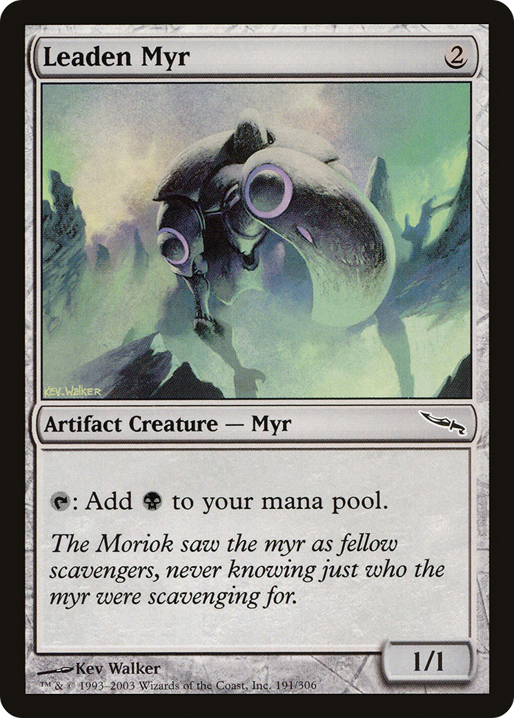Image of Leaden Myr (MRD-191) - Mirrodin Foil