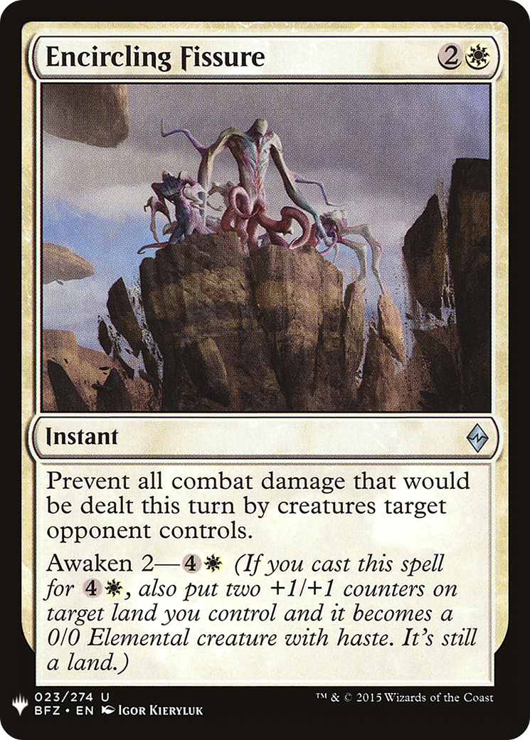 Image of Encircling Fissure (LIST-023) - The List