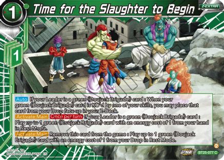 Image of Time for the Slaughter to Begin (BT25-077) - Legend of the Dragon Balls Foil