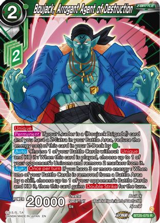 Image of Boujack, Arrogant Agent of Destruction (BT25-075) - Legend of the Dragon Balls Foil