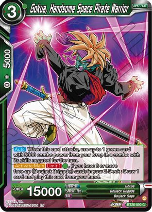 Image of Gokua, Handsome Space Pirate Warrior (BT25-090) - Legend of the Dragon Balls Foil