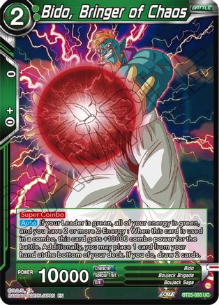 Image of Bido, Bringer of Chaos (BT25-093) - Legend of the Dragon Balls